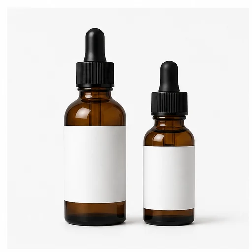 Original amber skincare product photo selected in Pixo.