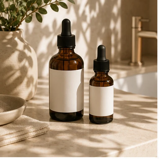 Botanical skincare scene preset preview.